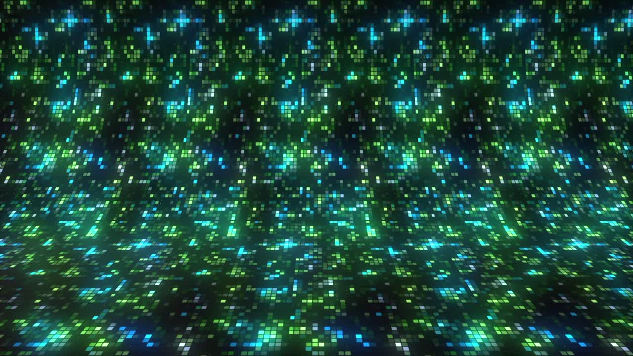 Abstract Digital Background with Green and Blue Lights