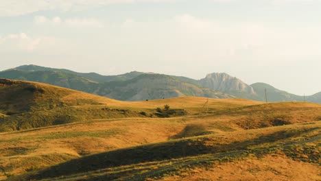 mountainous landscape at golden hour