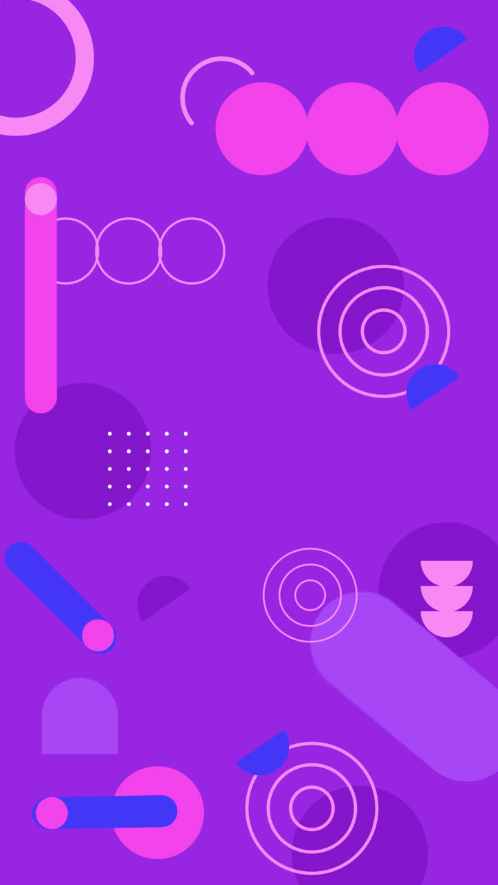 Motion Graphic of Flat geometric background