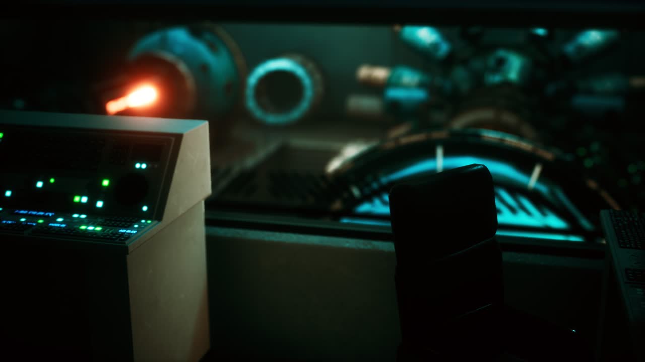 equipo de la sala de control central vacía