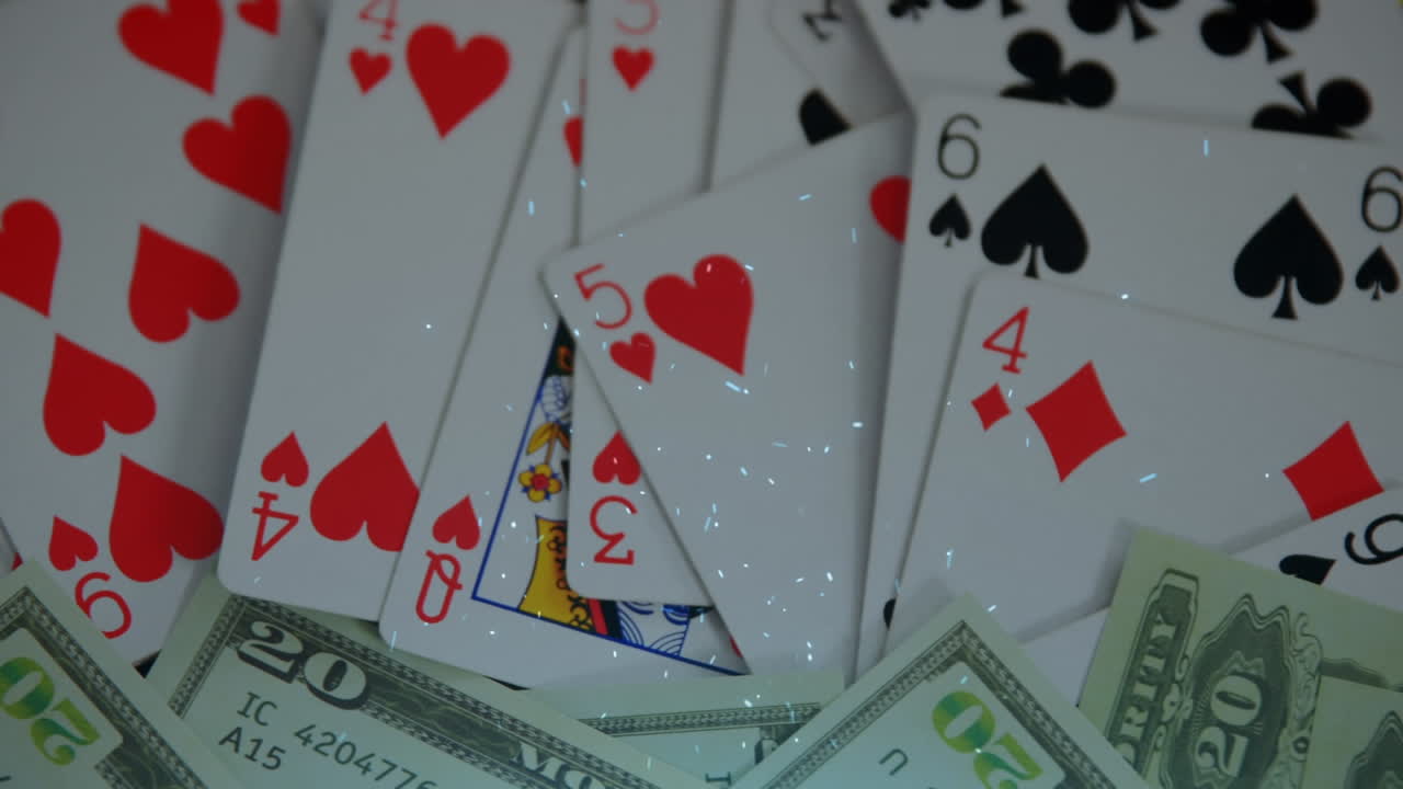 Animation of mony and cards on board