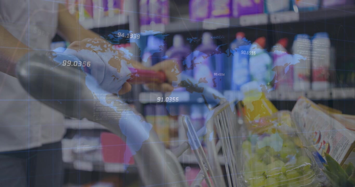 Animazione di elaborazione dati finanziari su corriere e furgone