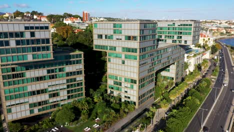 estoril sol residence, apartment building in cascais, portugal. - aerial shot