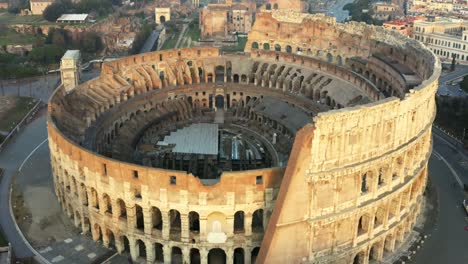 looking down into colosseum