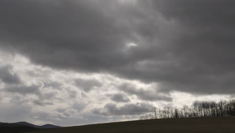 storm clouds at a winter day