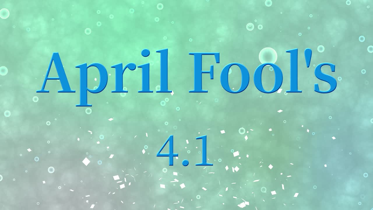 4월의 어리석은 영어 메시지 텍스트 애니메이션 모션 그래픽