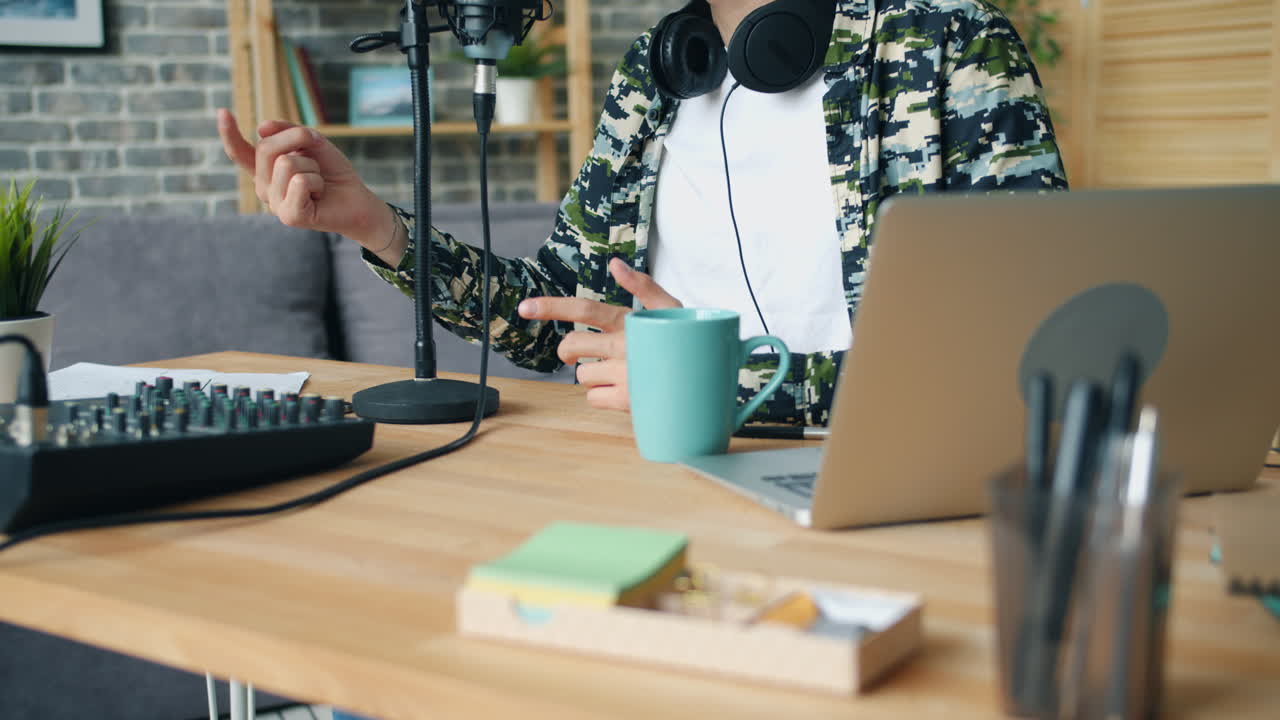 Podcast Recording Session at Home Studio