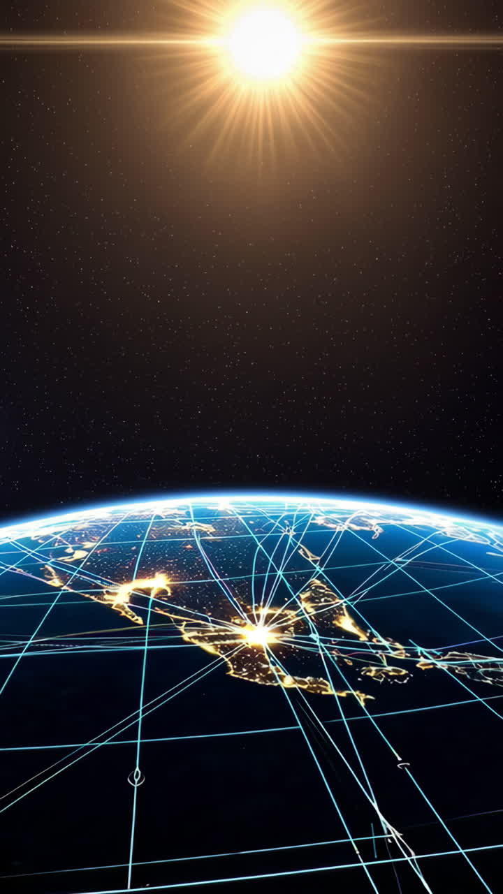 Global Network Connections on Earth from Space