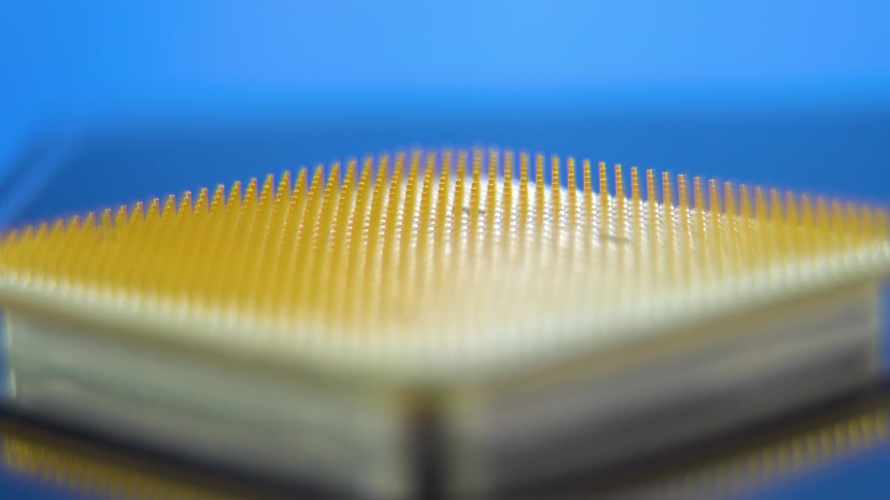 Processor CPU contact area close up