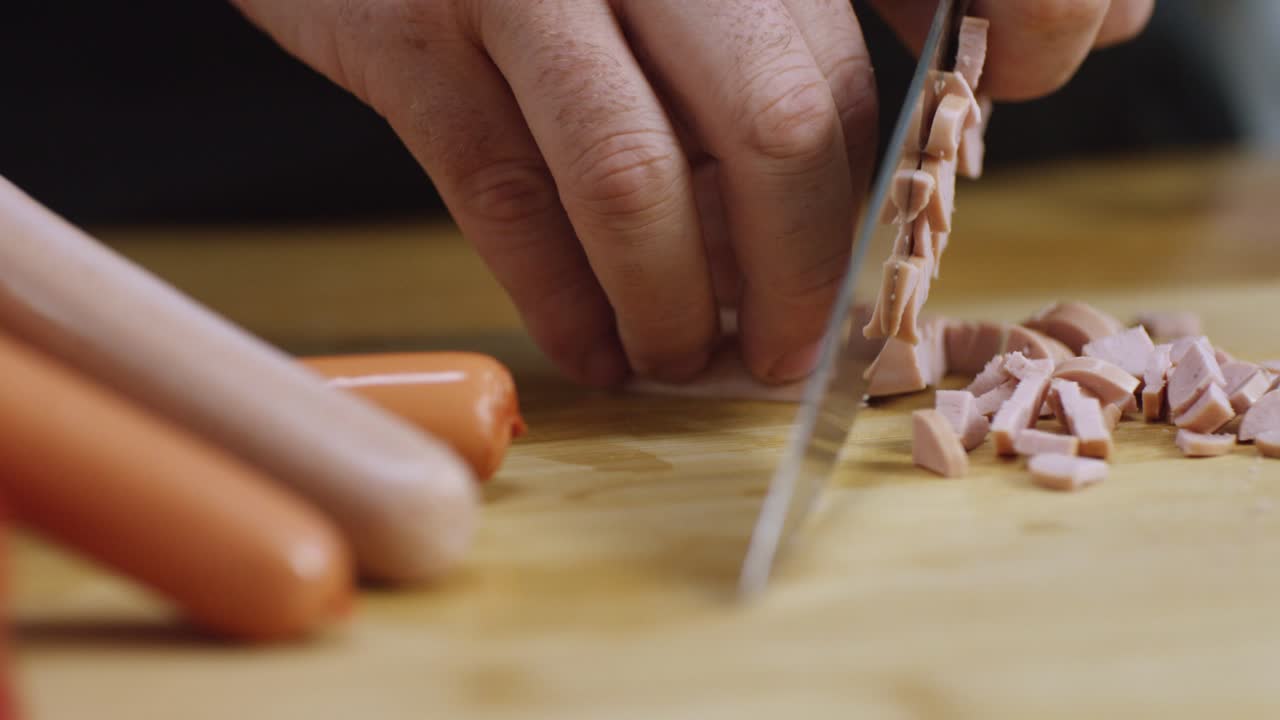 el corte de salchichas