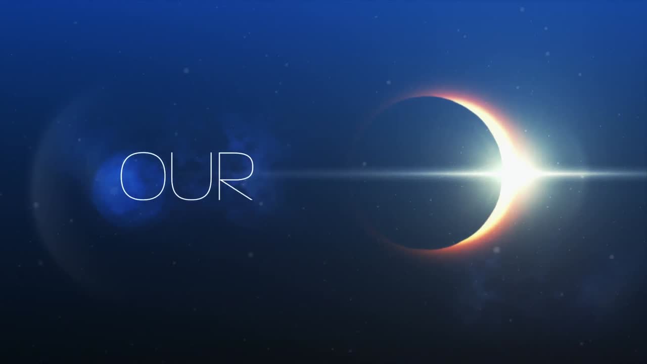 Phrase save our planet and solar eclipse