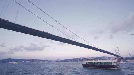 the bridge and the city in istanbul.