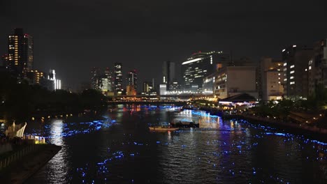 River-Cruises-in-Osaka-River-during-Tanabata-Star-Festival-in-Japan