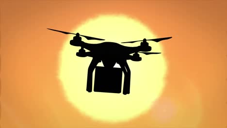 Digital-image-of-drone-silhouette-holding-a-box