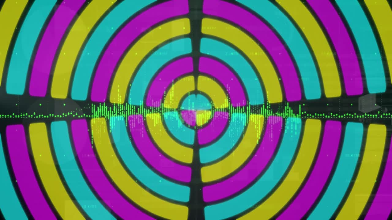 animación del procesamiento de datos sobre formas