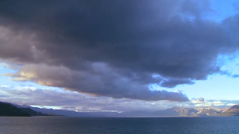 huge cloud formations form over lake tahoe in this time lapse shot