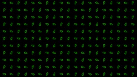 Christmas-Tree-Tiled-Background-Animation-Pattern-in-Glowing-Green-and-Black