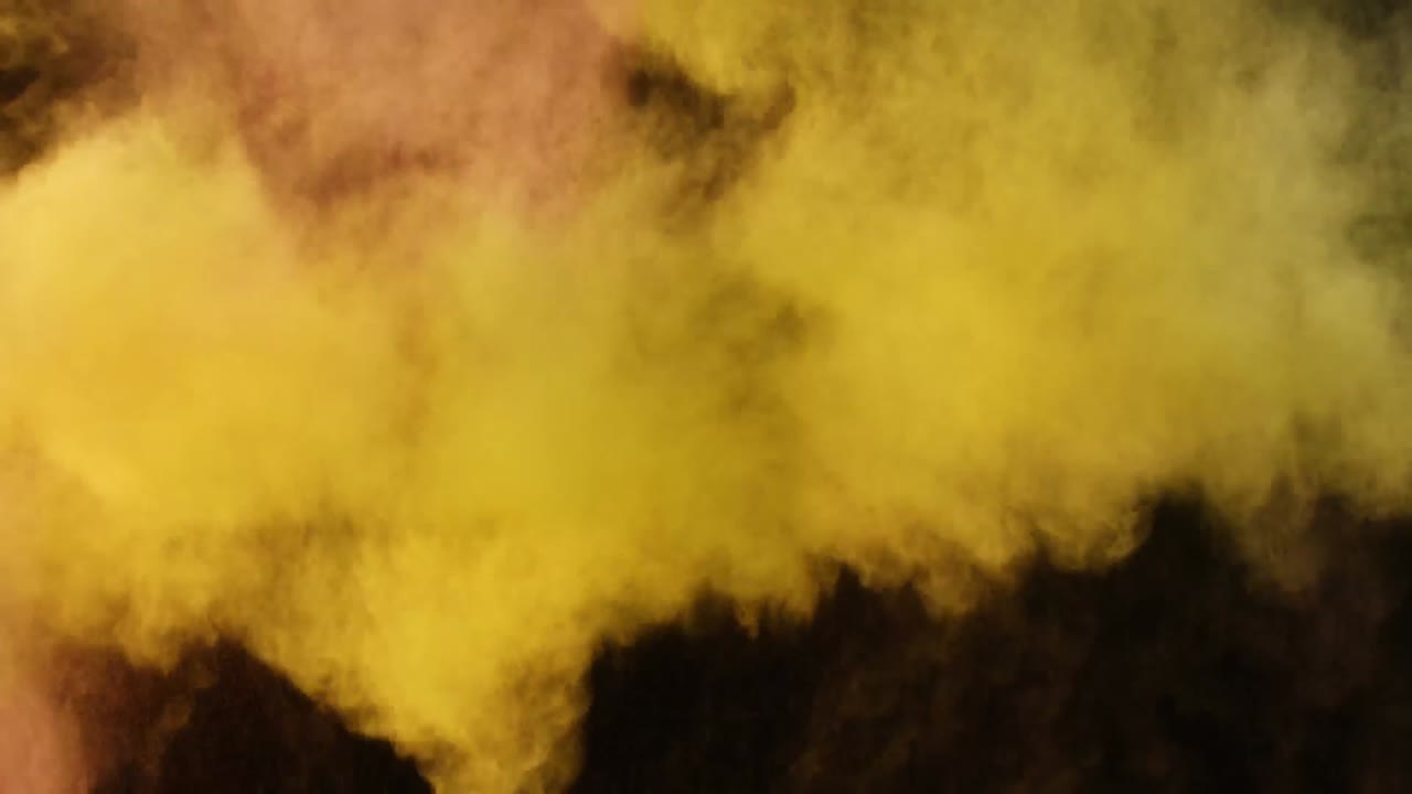 relámpagos amarillos y polvo colorido