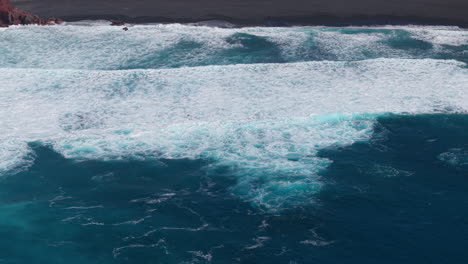 aerial view of el golfo, charco de los clicos, lanzarote, canary islands