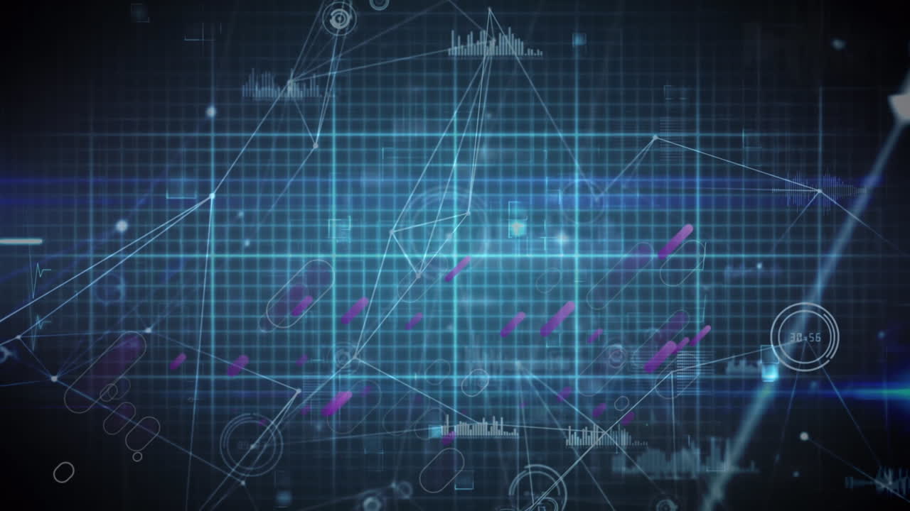 Animation of data processing over shapes