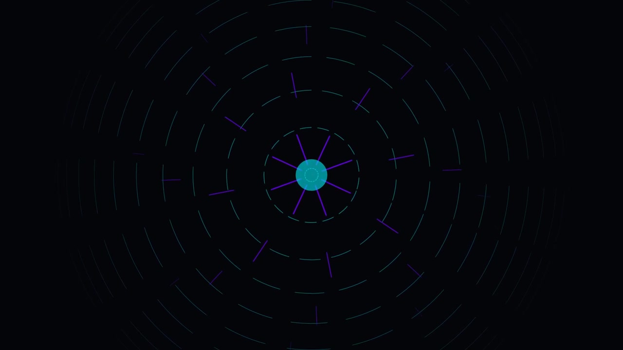 Abstract Pulsing Circular Geometric Motion Graphic