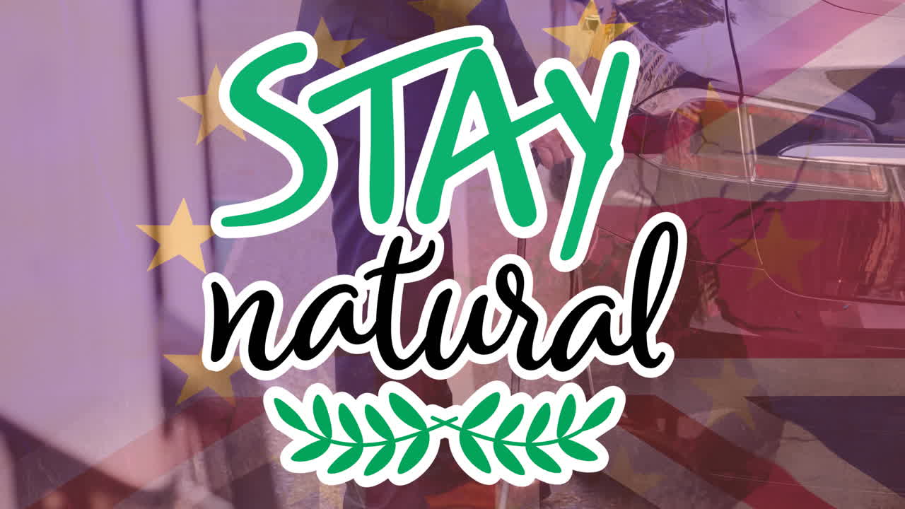 영국과 유럽연합의  ⁇ 발 위에 있는 자연스러운 텍스트가 전기차 충전 위에 있습니다.