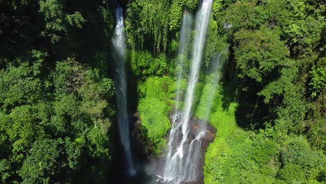 aerial 4k drone footage: majestic sekumpul and fiji waterfalls, singaraja, north bali