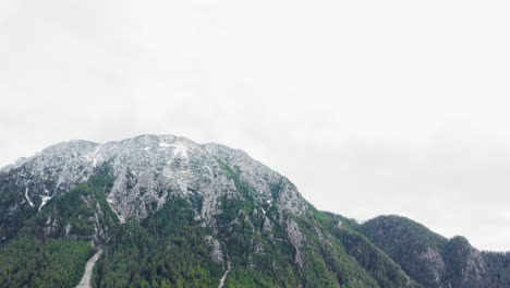 White-peaks-and-forest,-Hochobir-mountain,-Zell,-Austria