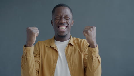 happy man celebrating