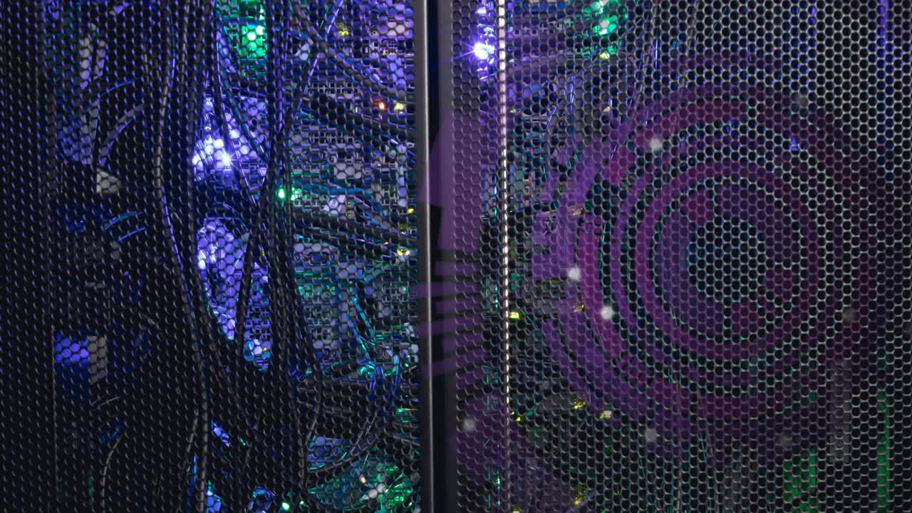 Animation of scope scanning over server room