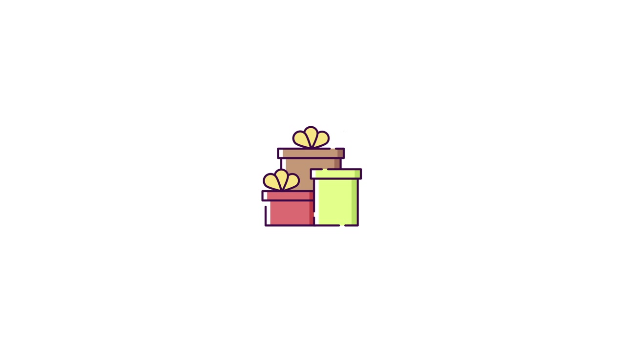 Scatole Regalo Animate Colorate con Effetto Scintillante