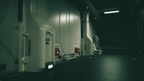 futuristic spaceship hallway interior