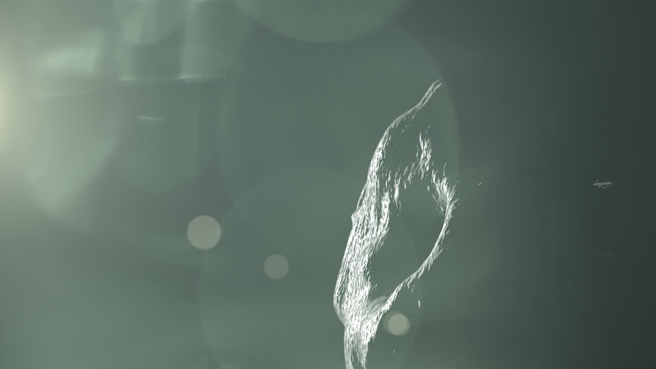 Abstract Water Splash with Lens Flare