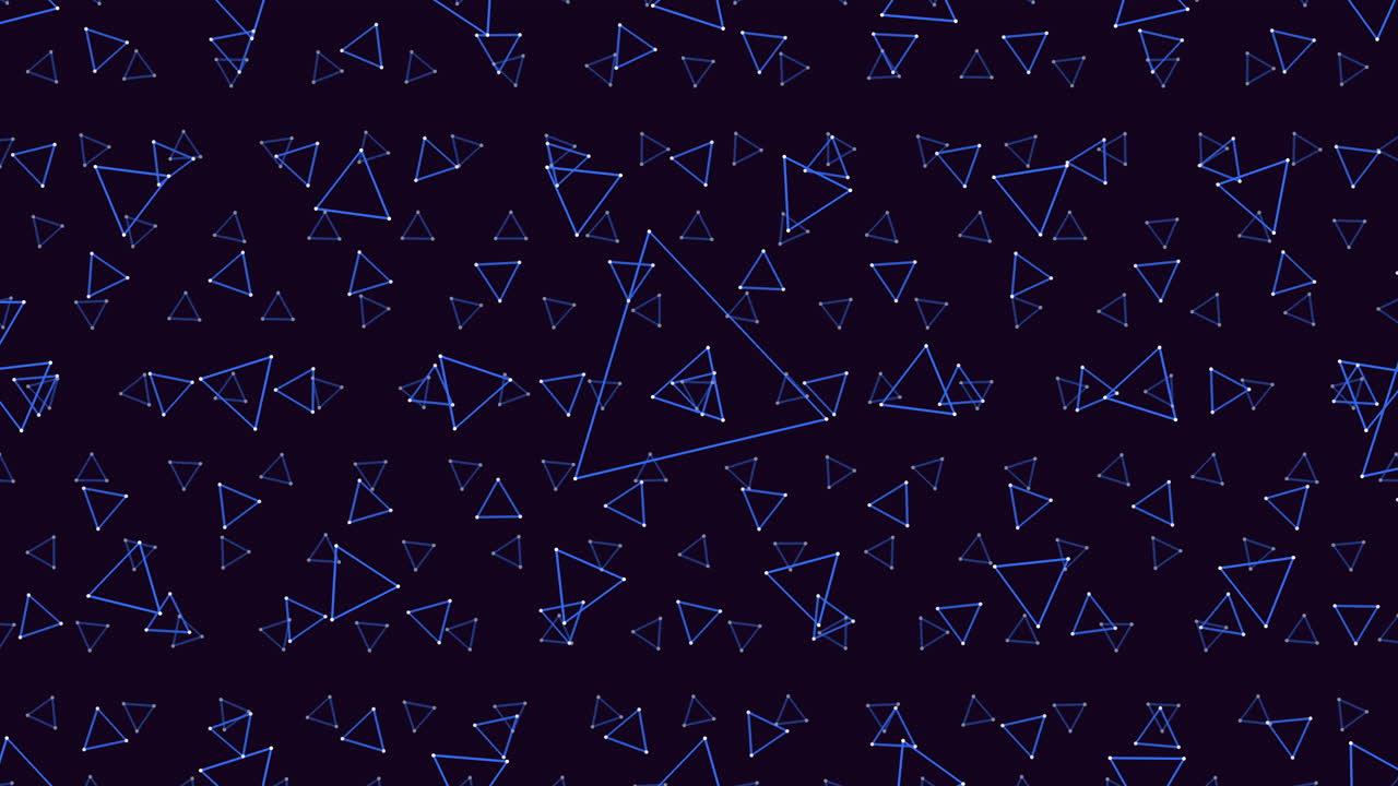 검은 바탕에 파란 삼각형 패턴 스타일리시하고 흥미진진한 디자인