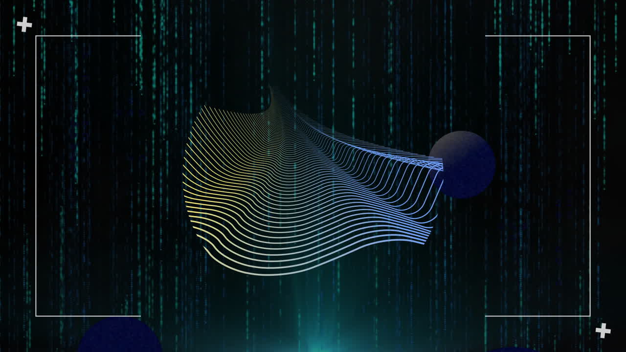 Animation of yellow spheres and mesh of connections on black background