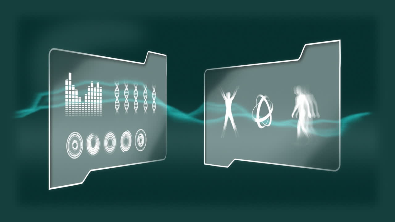 carpetas de archivos con símbolos de ciencias médicas