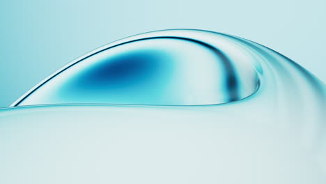 abstract blue gradient glass background with smooth transitions of color, 3d rendering.