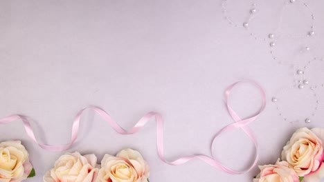 boda romántica decoración floral y femenina en movimiento. detener el movimiento