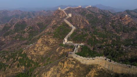 aerial view of the great wall of china