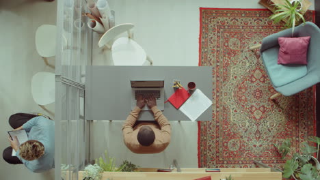 African-American-Businessman-Working-on-Laptop-in-Office