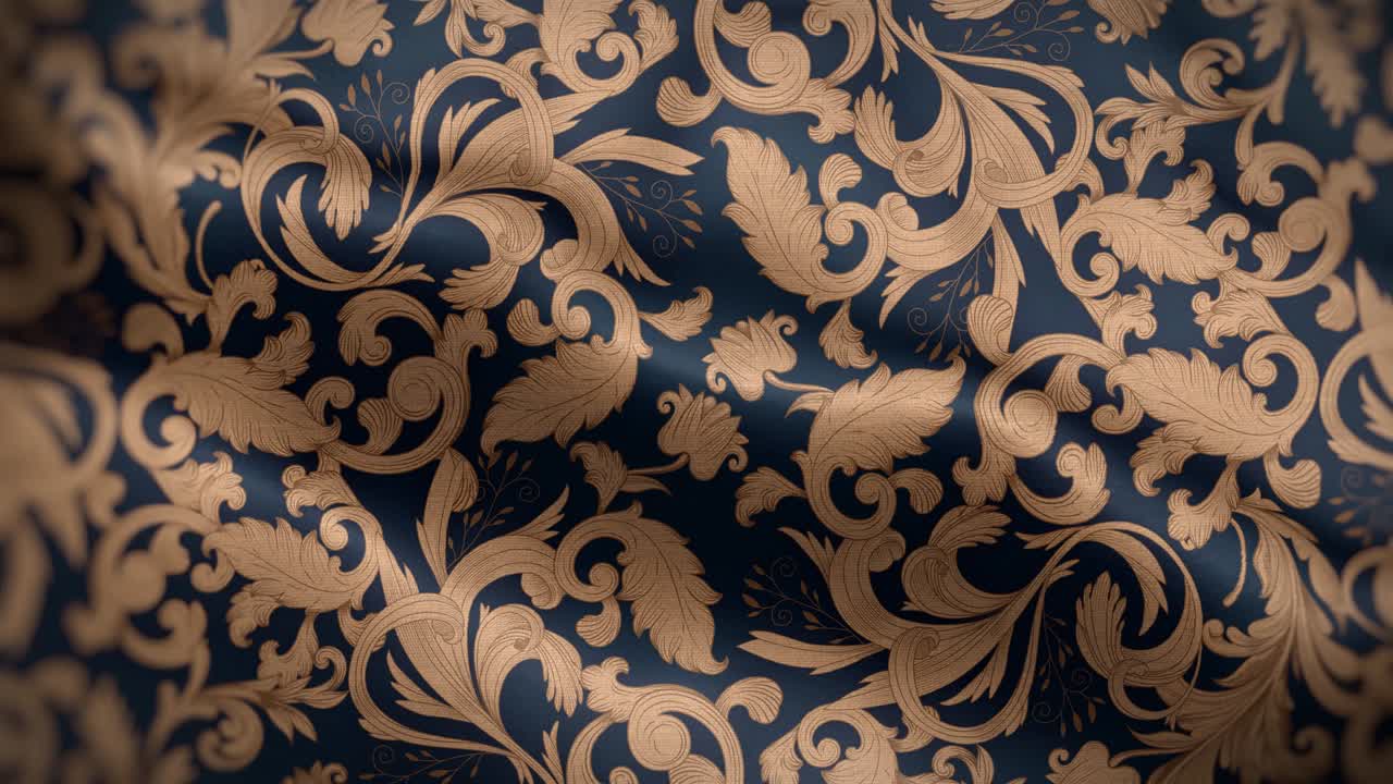 flor ornamental dorada 01 el fondo de la bandera de bucle 4k