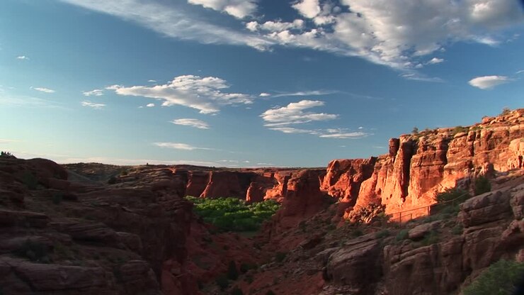 Long Shot Of Canyon De Chelly National Monument In Arizona