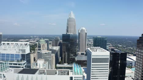 dron aéreo, charlotte, carolina del norte, centro de la ciudad