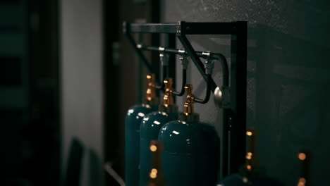 old oxygen tank in the factory