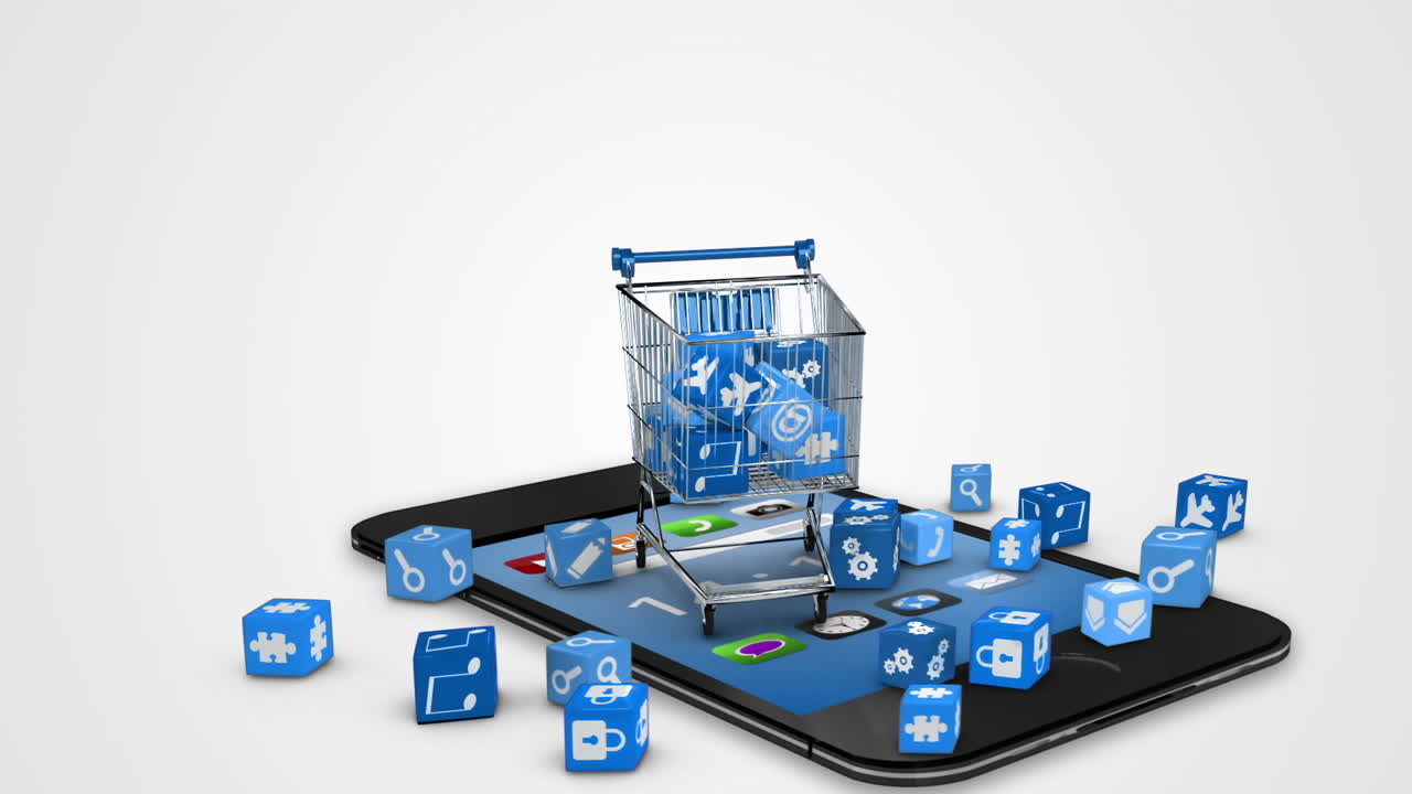 иконы, падающие в тележку