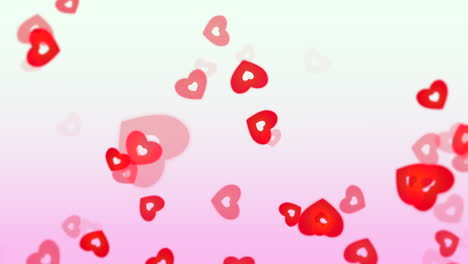 día de san valentín fondo brillante animación corazón romántico 53