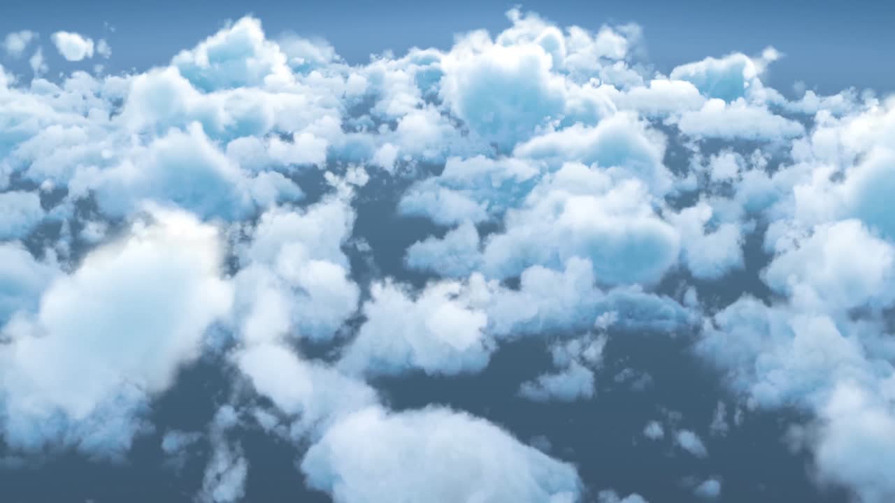 nubes blancas mullidas en cielo azul