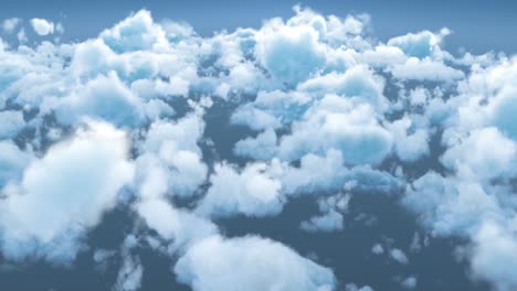 nubes blancas y esponjosas en el cielo azul