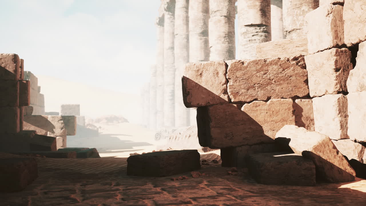 antiguas ruinas en el desierto