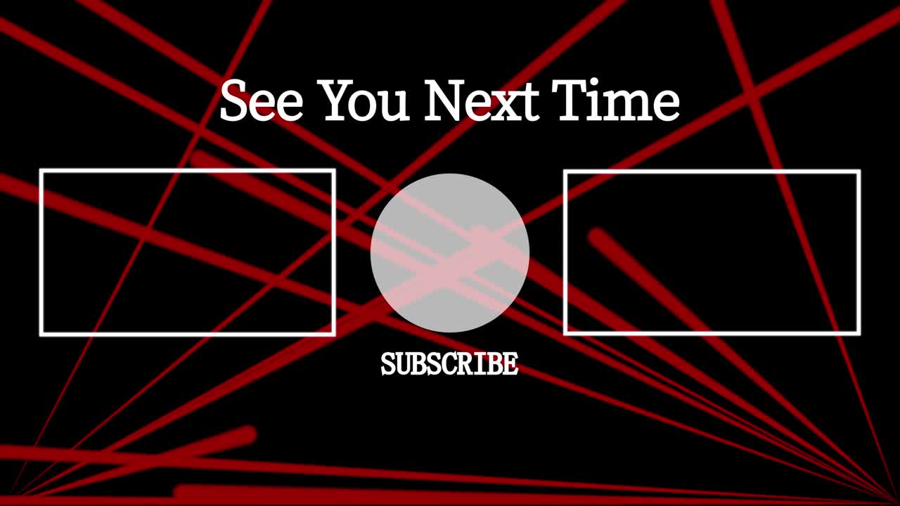 레이저 스테이지 세트  엔드 카드 엔딩 스크린 모션 그래픽